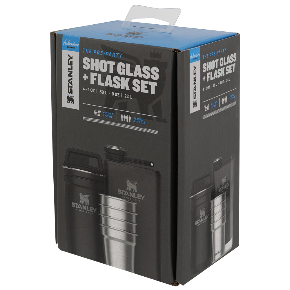 Stanley ADV Shot Glass & Flask Set Matt Black
