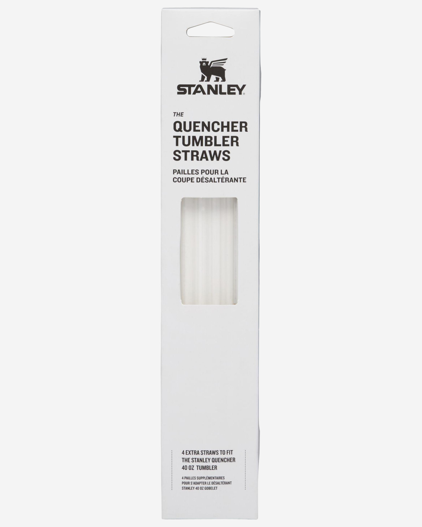 Stanley Quencher Straws for 40oz Tumblers 4-Pack Clear