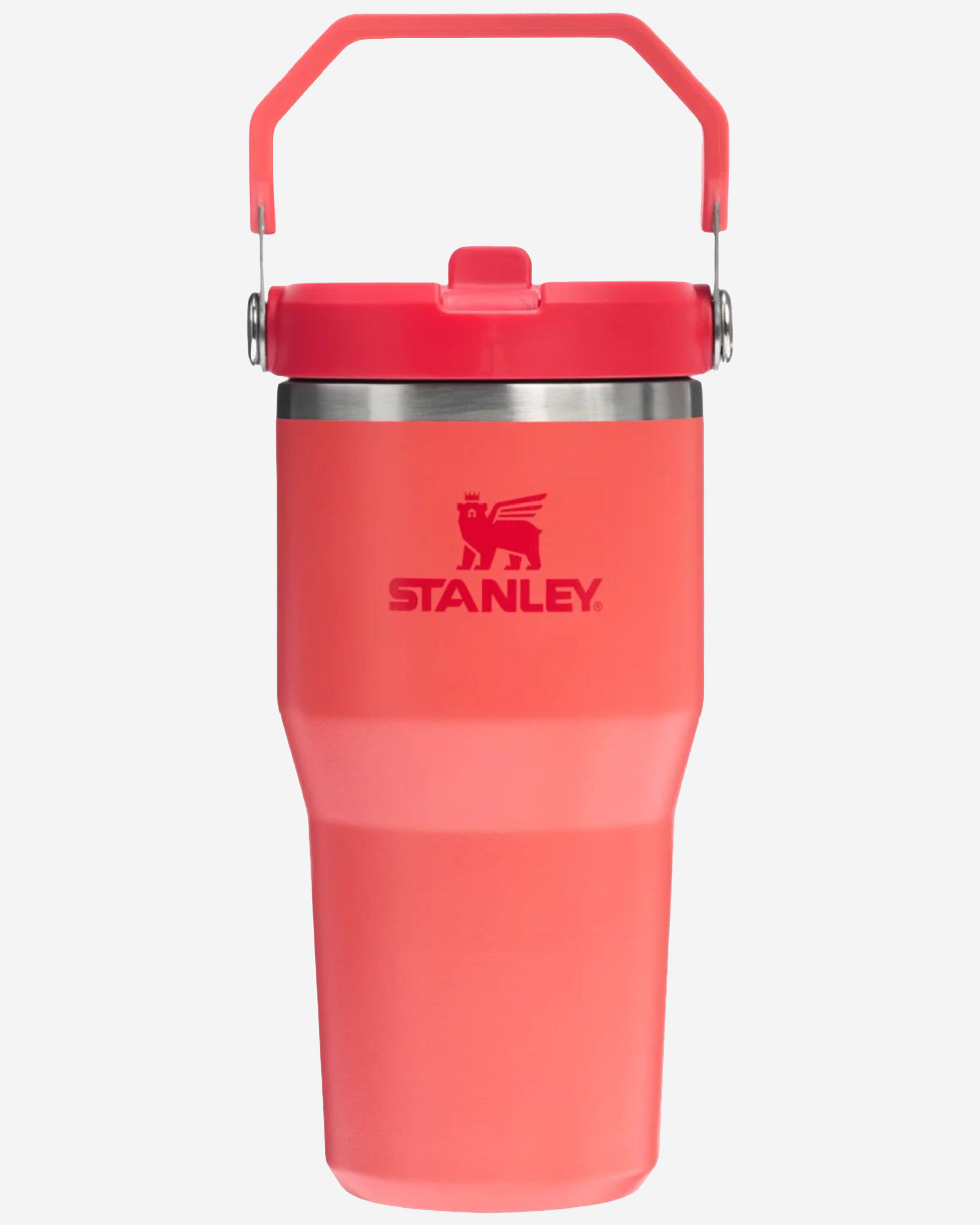 Stanley IceFlow GO 590ml/20oz Flip Straw Wtr Btl Hot Coral