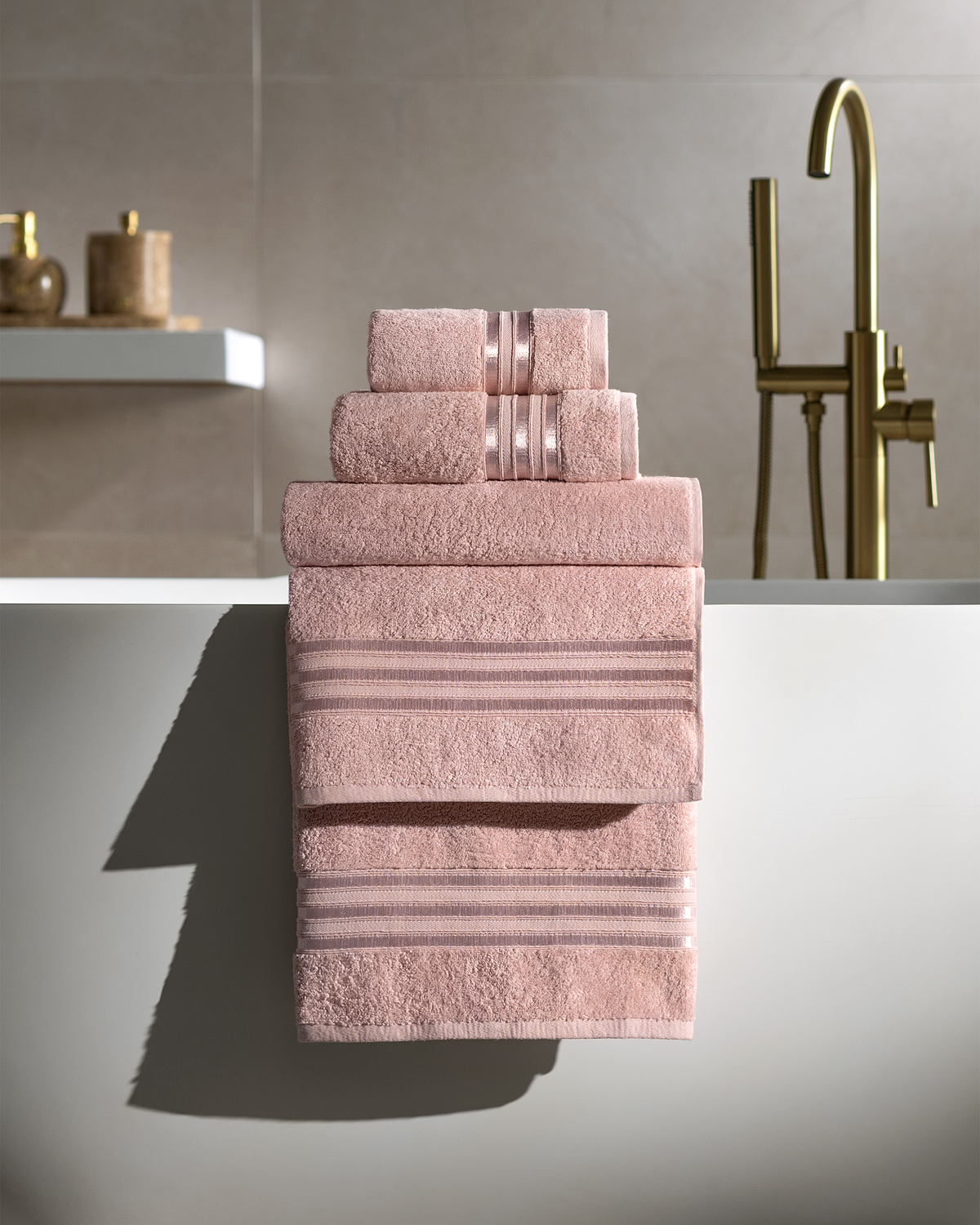 Togas Arcadia Guest Towel in Light Pink