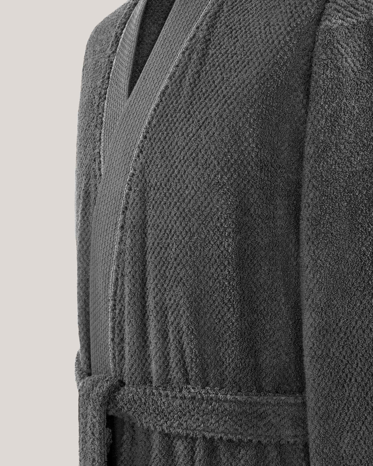 Togas Miel Terry Velour Men's Robe in Grey