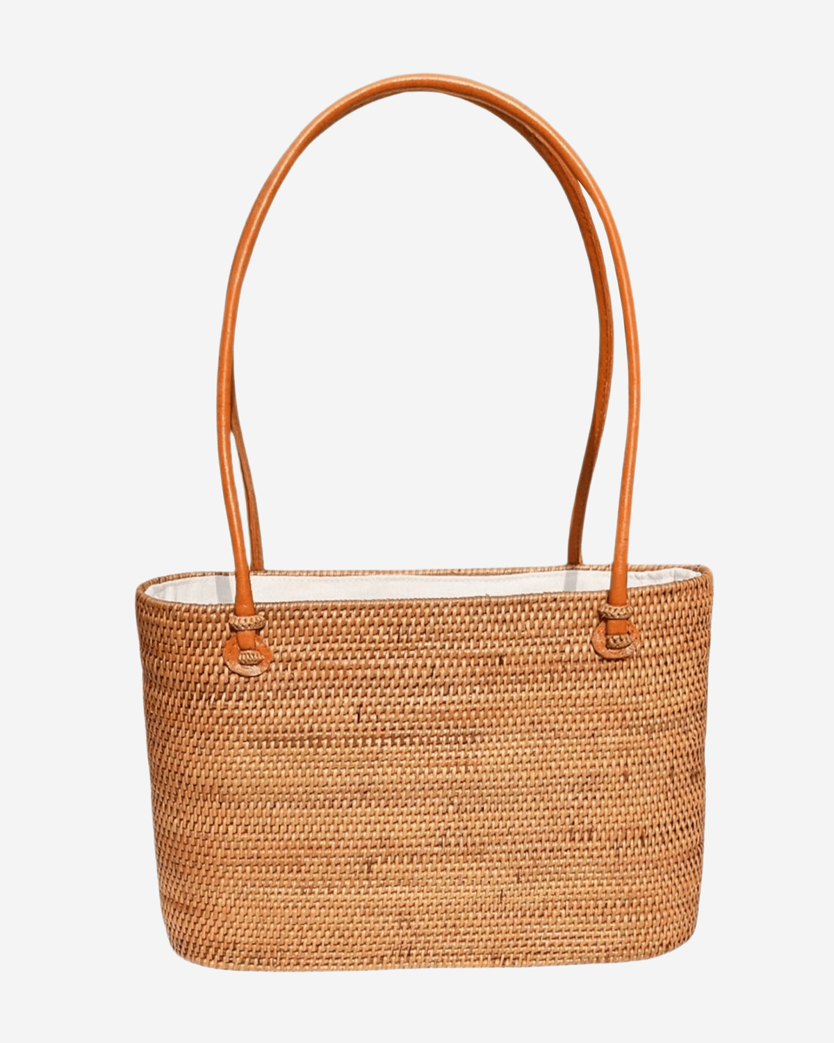 Lola Rattan Bucket – Chestnut
