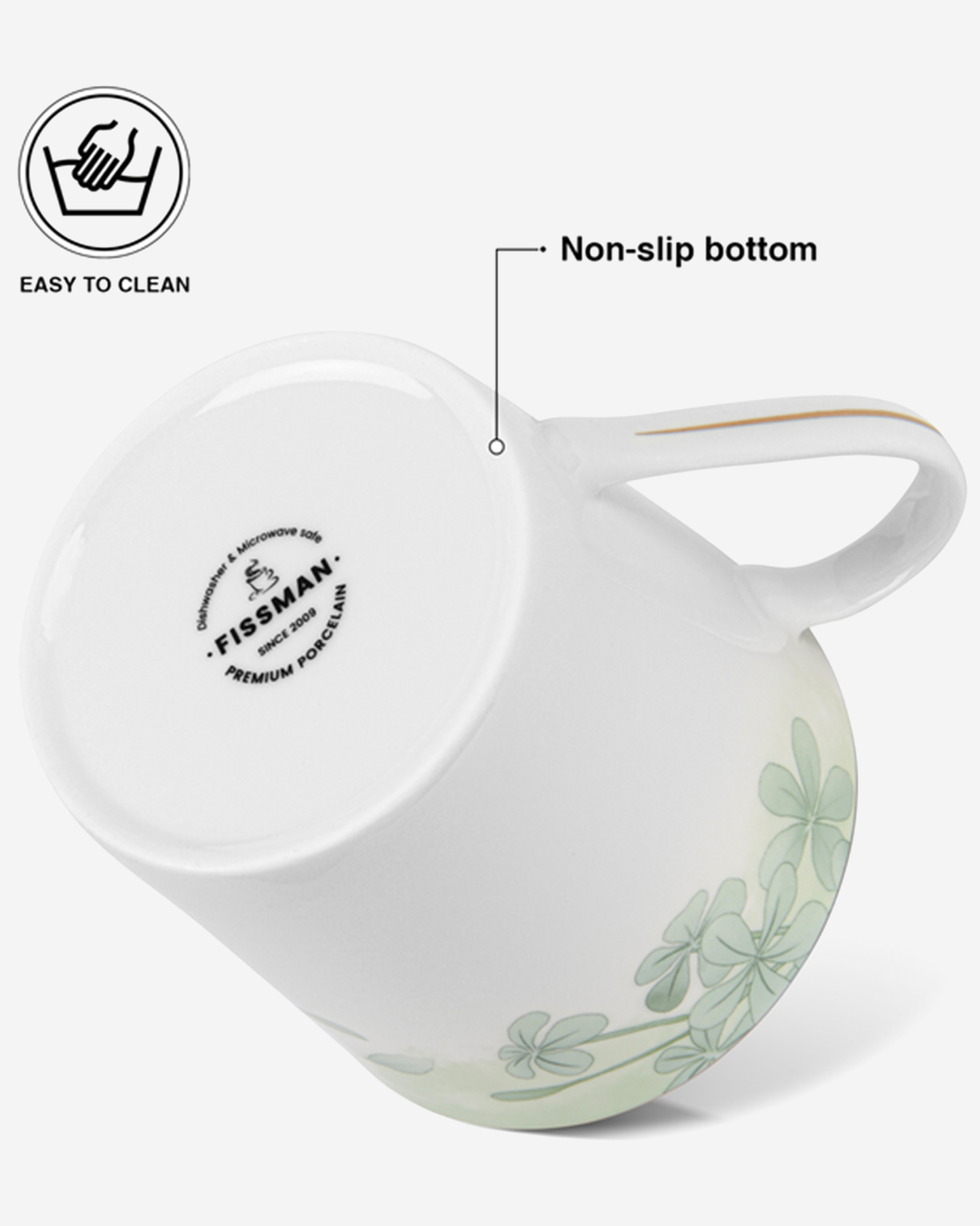 Fissman Fine Bone China Mugs Summer Glint 450ml 2 Piece