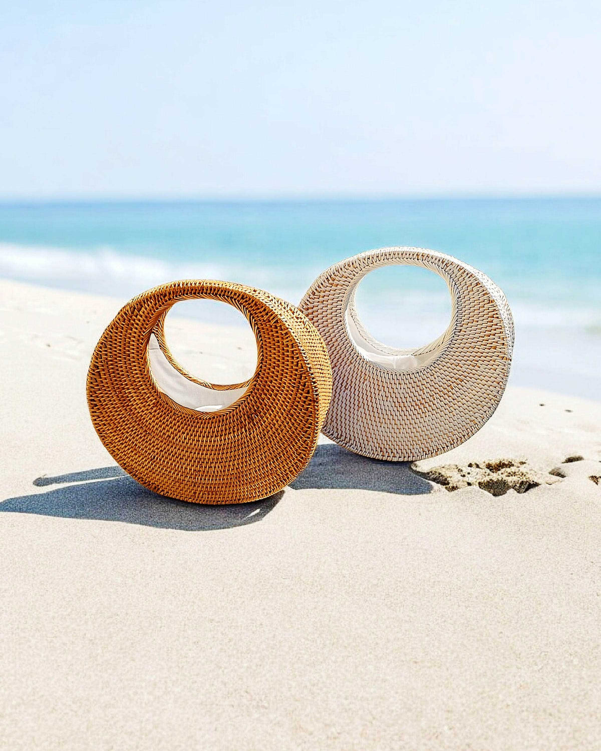 OHSun Maxine Rattan Beach Bag – Chesnut