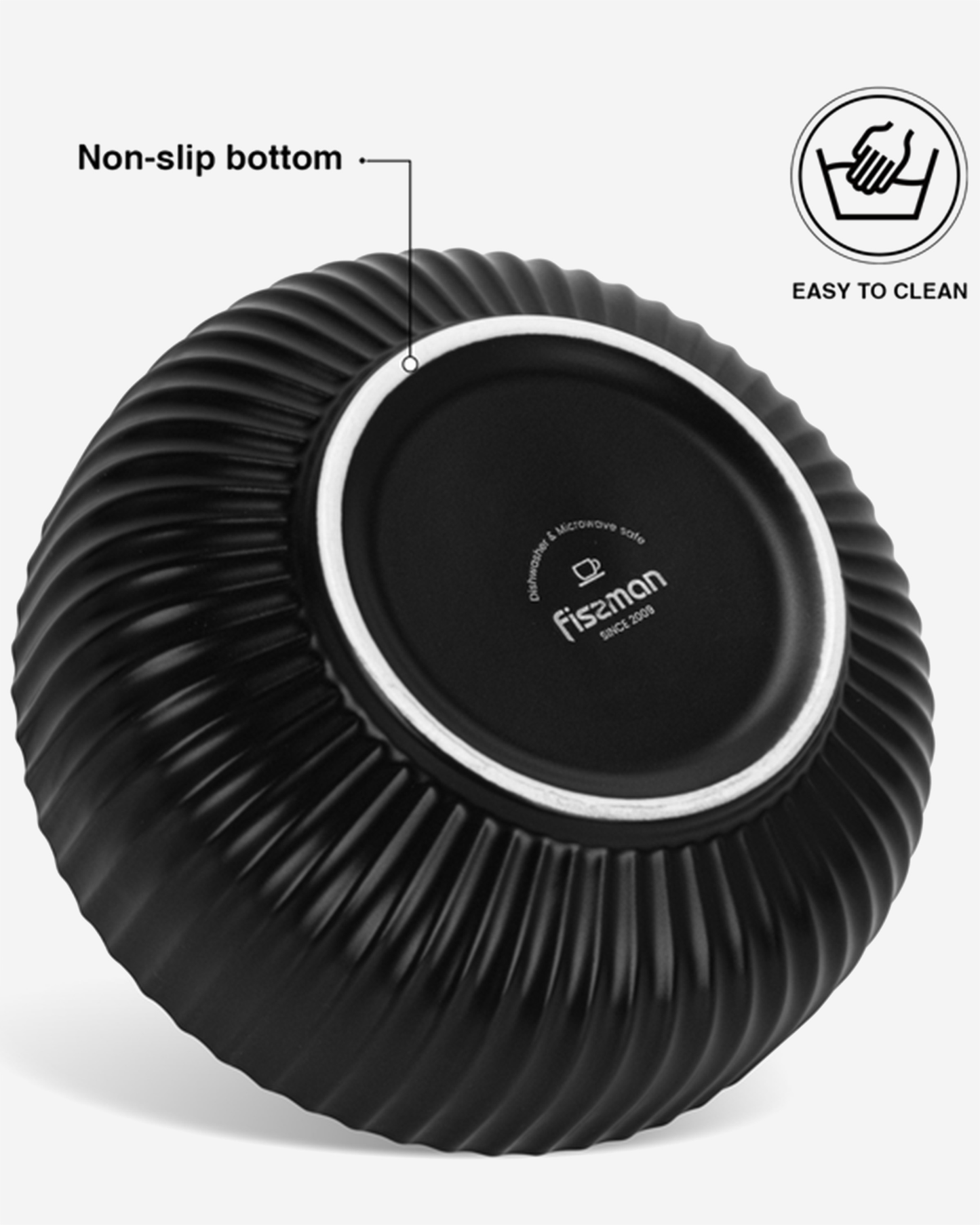 Fissman Durable Porcelain Tableware Set Onyx 12 Piece