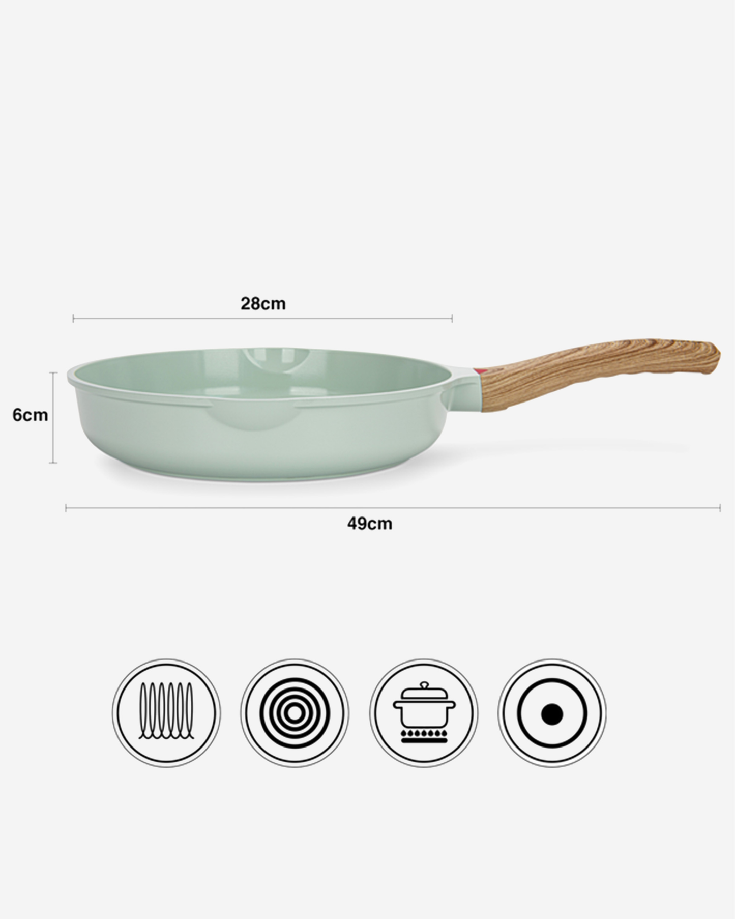 Fissman Non Stick Cast Aluminium Frying Pan Cameo 28×6cm