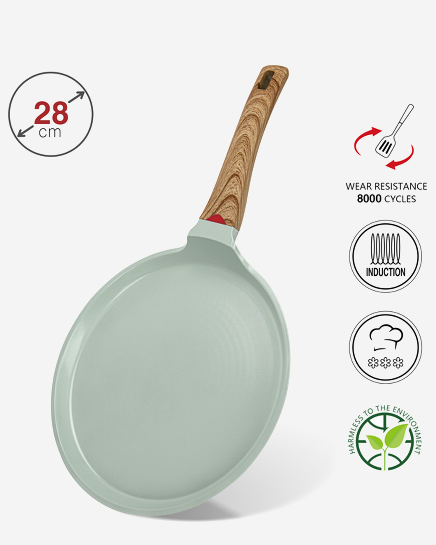 Fissman Non Stick Cast Aluminium Crepe Pan Cameo 28cm