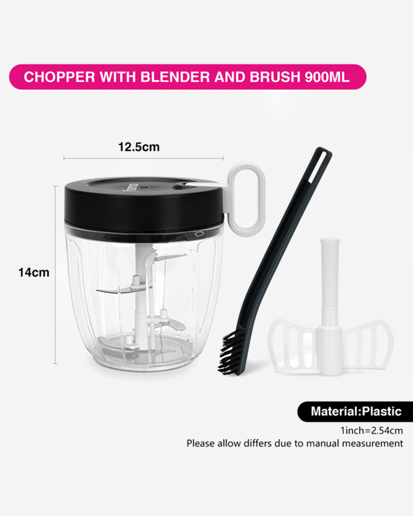 Fissman Chopper With Blender And Brush 900ml