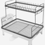 Fissman Stainless Steel & Plastic 2 Tier Dish Drying Rack 48×32×38cm