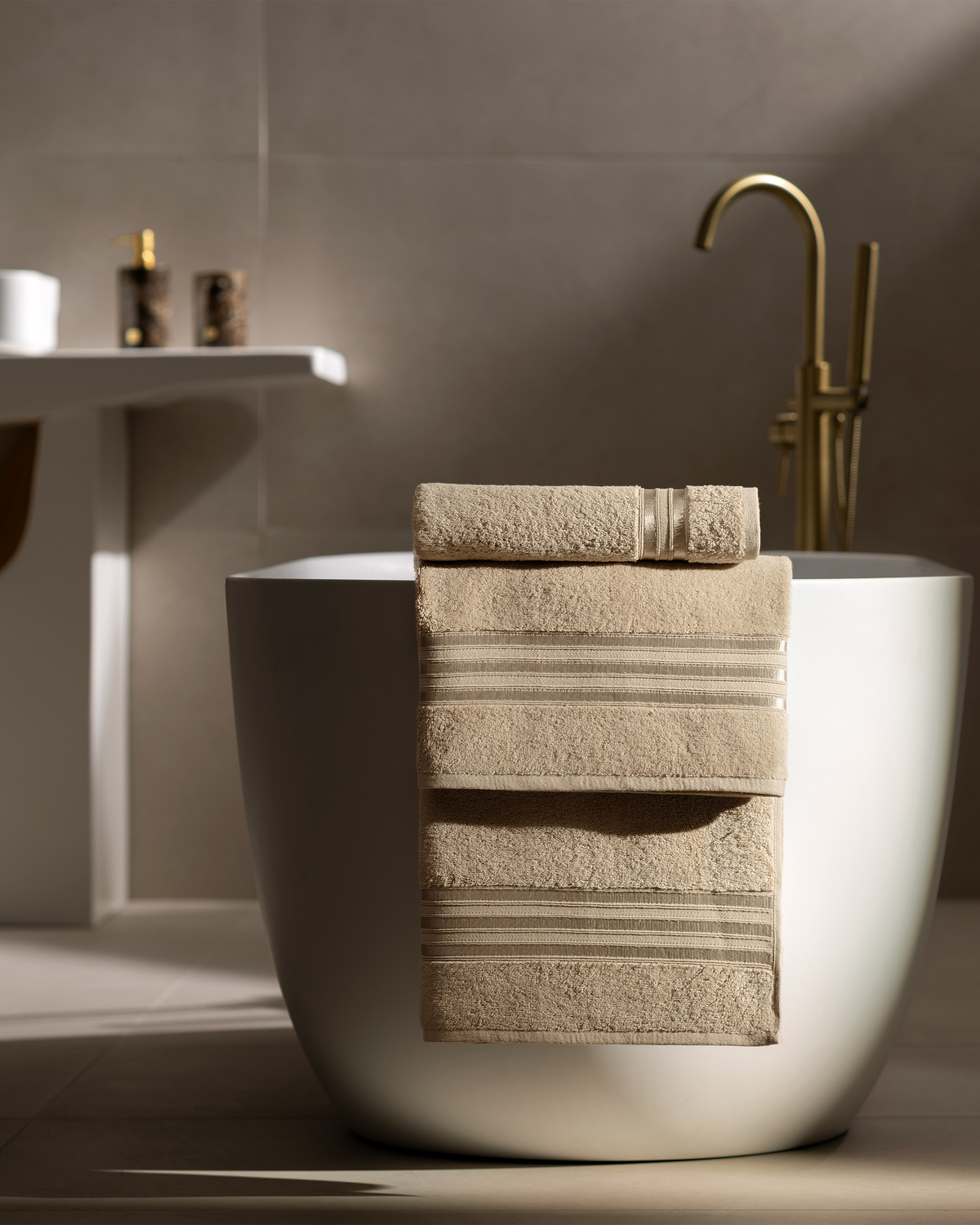 Togas Arcadia Bath Towel in Beige