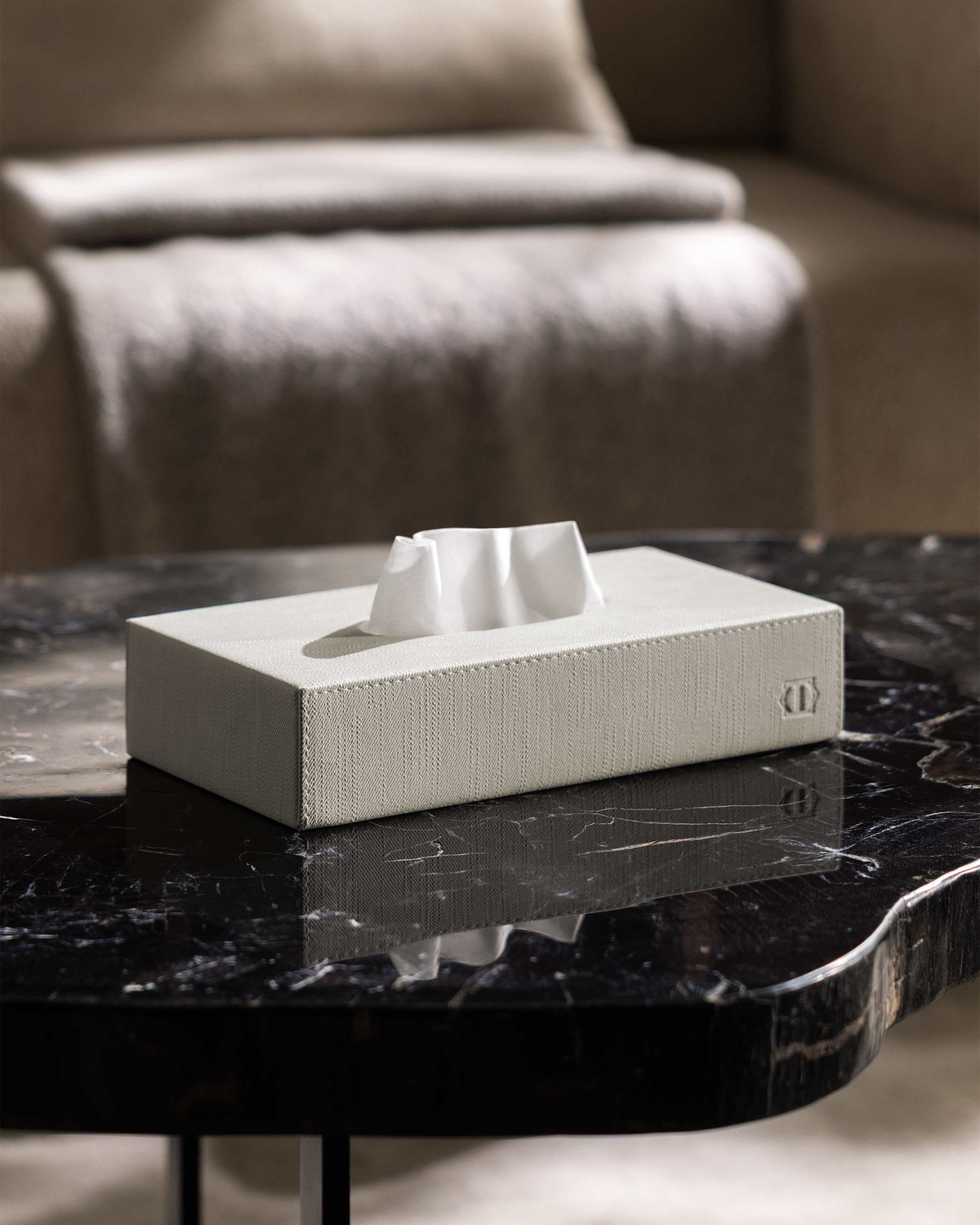 Togas Airy Tissue box rectangular in Ecru