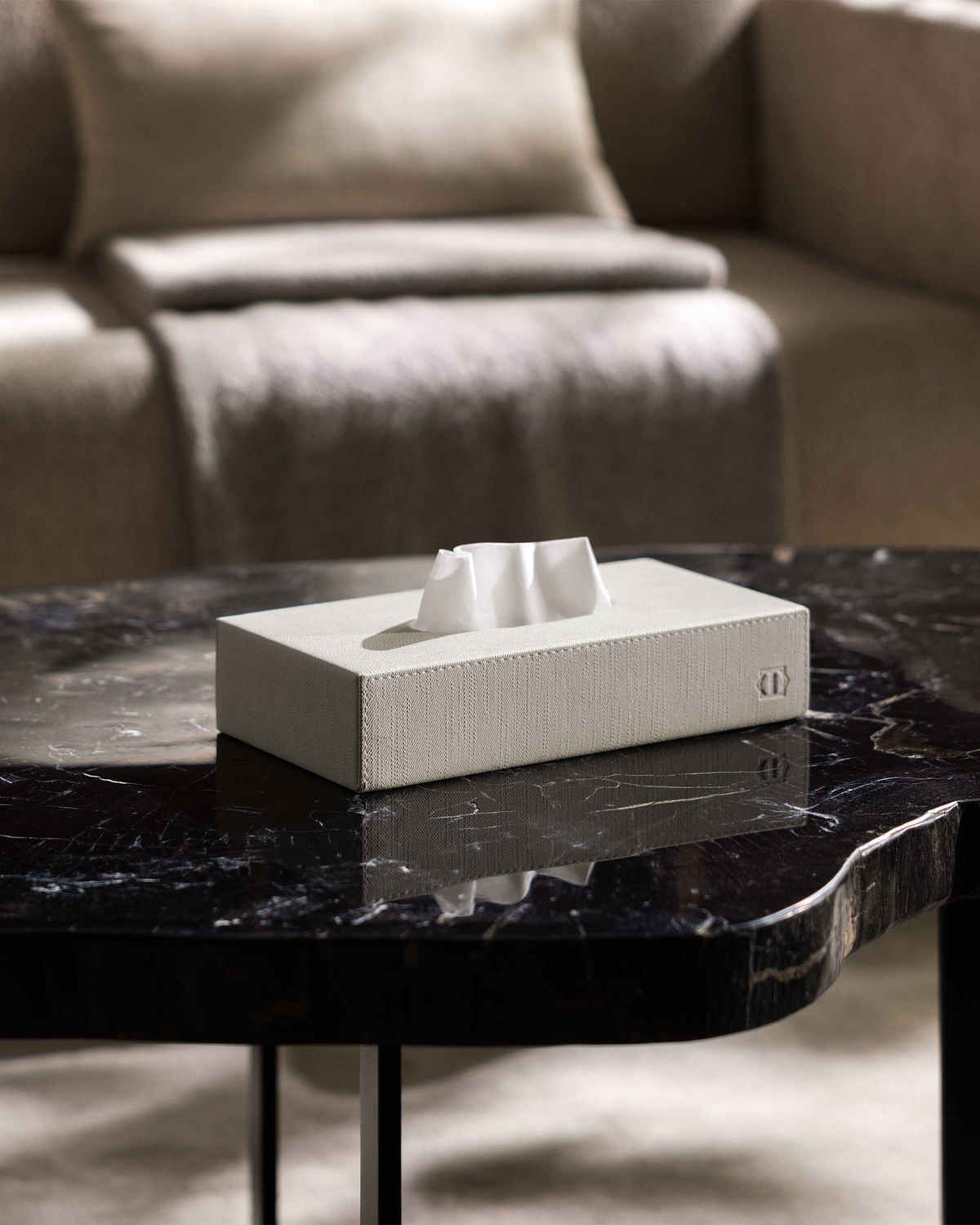 Togas Airy Tissue box rectangular in Ecru