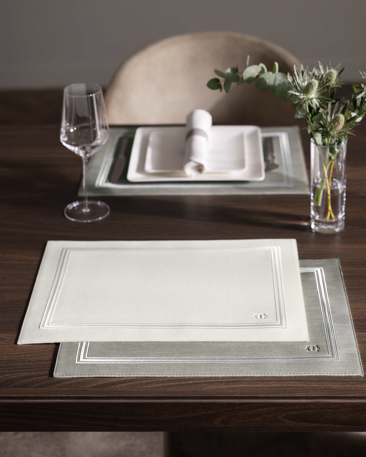Togas Airy Placemat Rectangular in Ecru