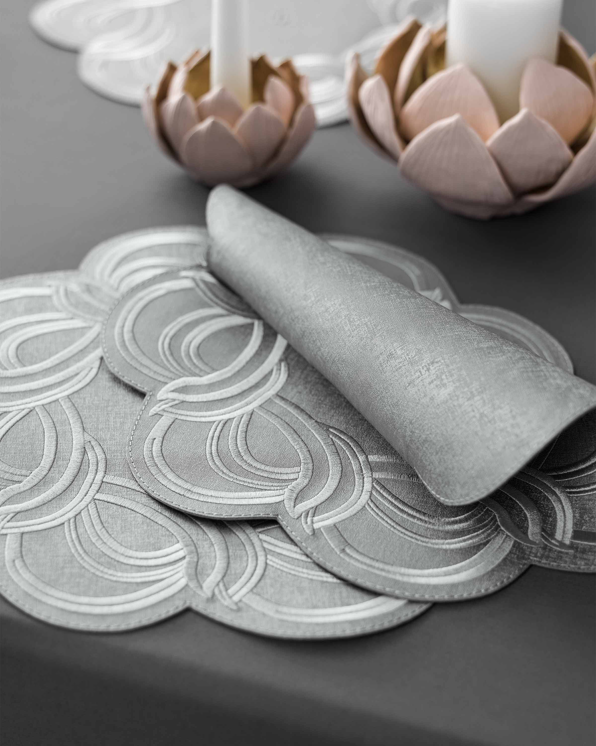 Togas Sellem Placemat in Dark Grey