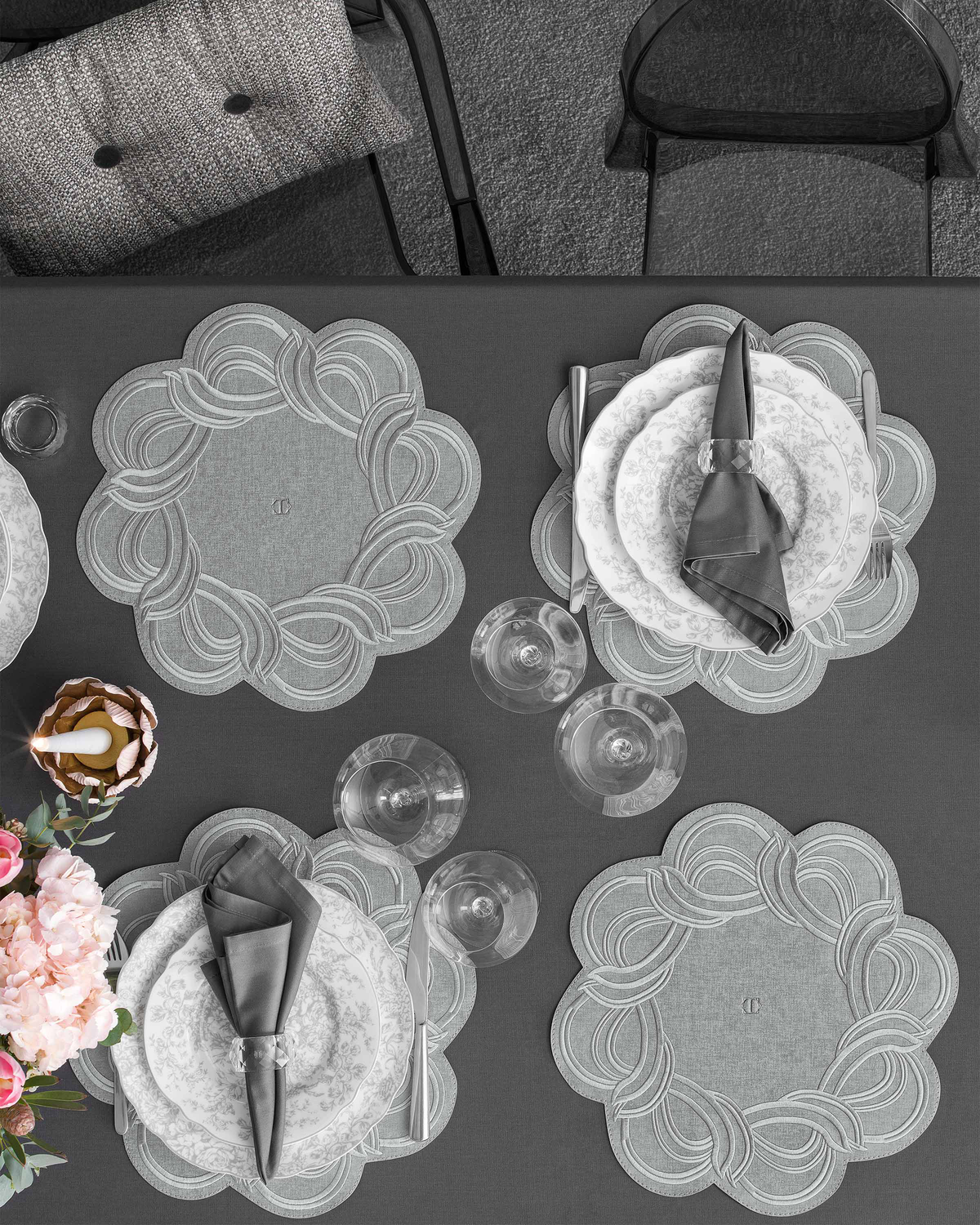 Togas Sellem Placemat in Dark Grey