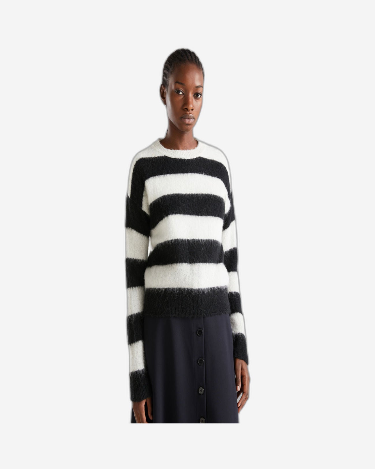 Alpaca Wool Blend Striped Sweater