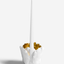 Togas Elies Ceramic candle holder in White Gold