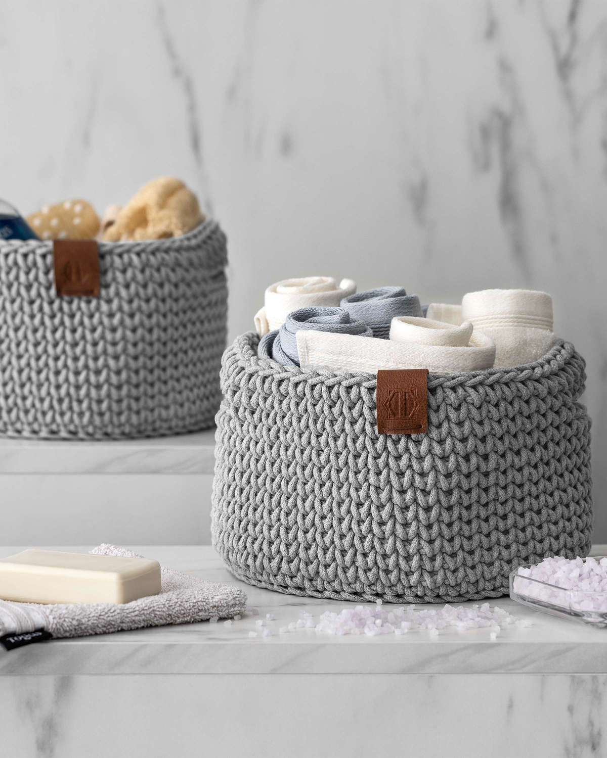 Togas Medioni Storage basket in Grey