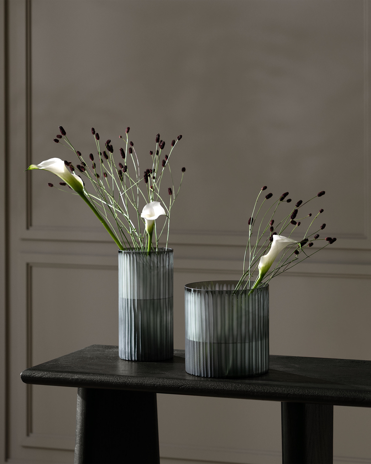 Togas Gontar Vase-Candlestick in Grey