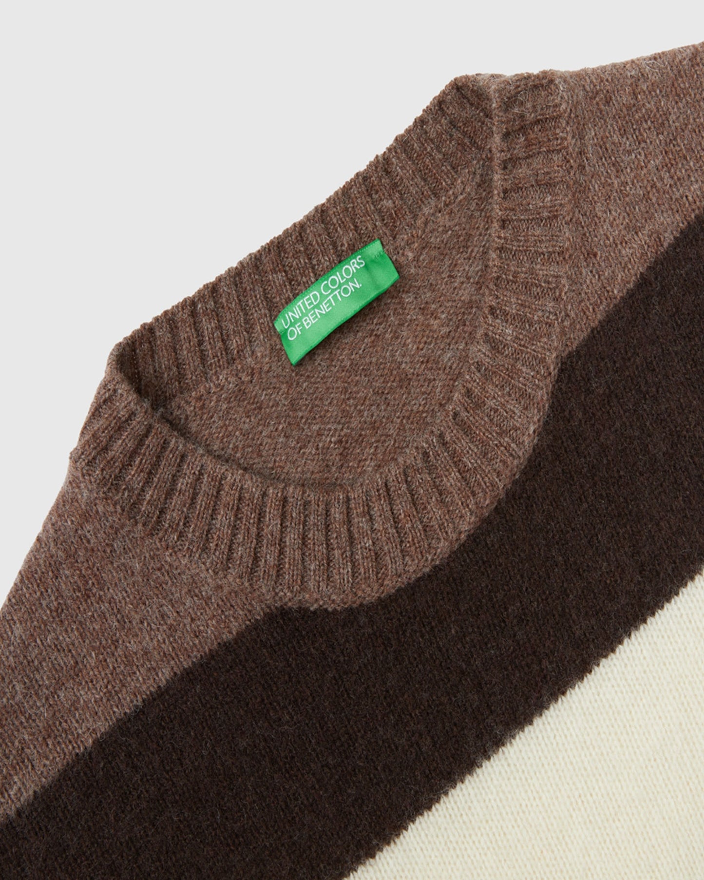 Striped sweater in pure Shetland wool