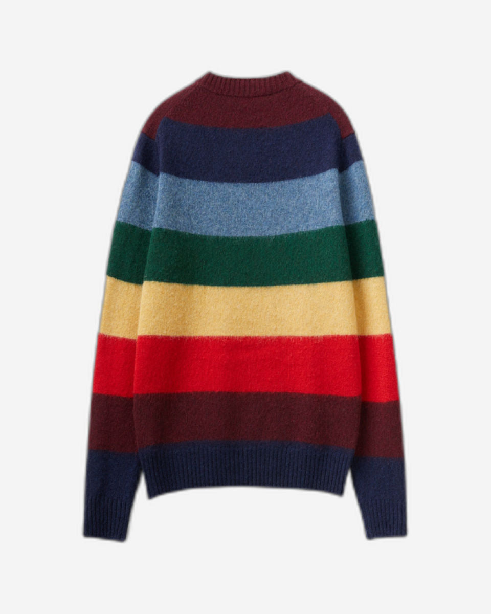 Striped sweater in pure Shetland wool