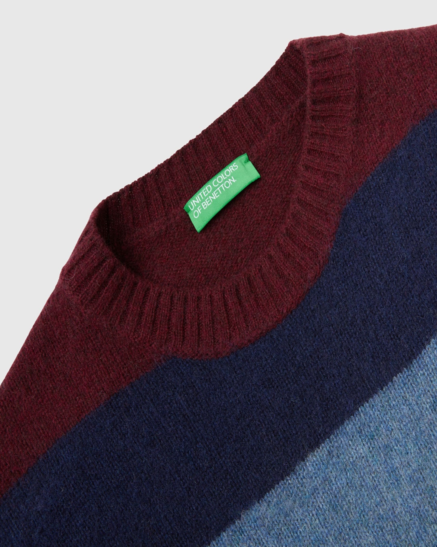 Striped sweater in pure Shetland wool