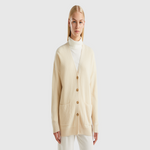 Oversized fit cardigan in wool blend