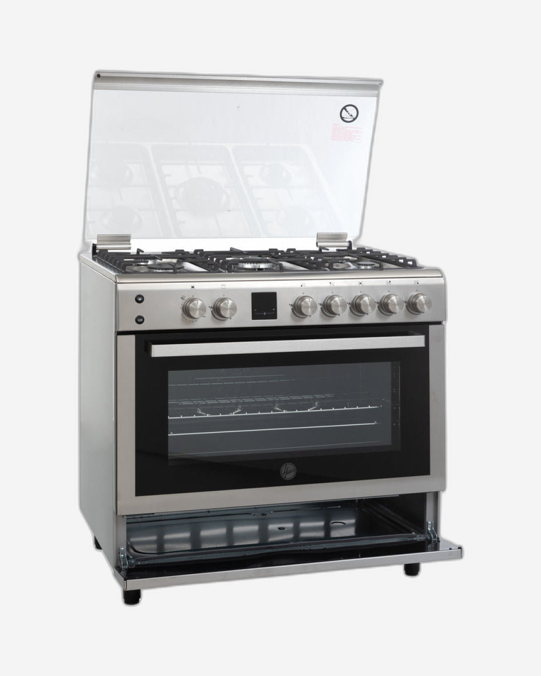 Hoover 90x60 5-Burner Full Gas Cooker with Grill