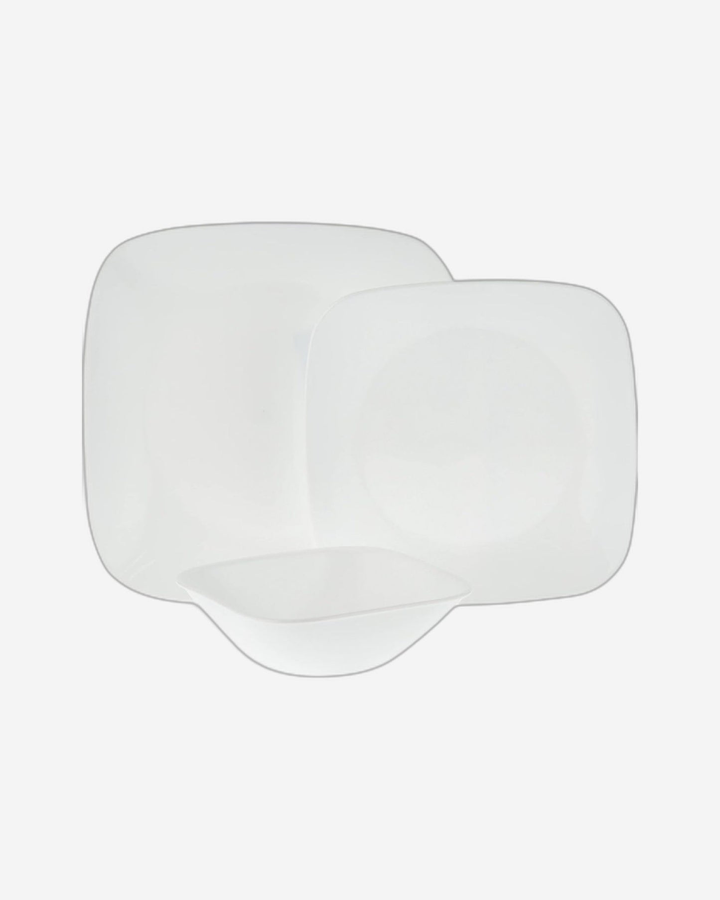 Corelle Dinnerware Set 18Pc Square Pure White