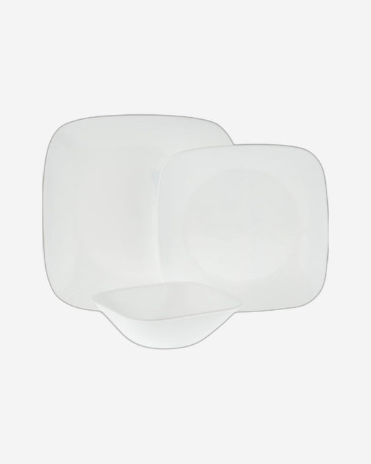 Corelle Dinnerware Set 18Pc Square Pure White