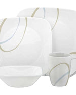 Corelle 16 PCS DINNER SET SQ. SAND & SKY W/MUG