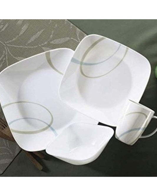 Corelle 16 PCS DINNER SET SQ. SAND & SKY W/MUG