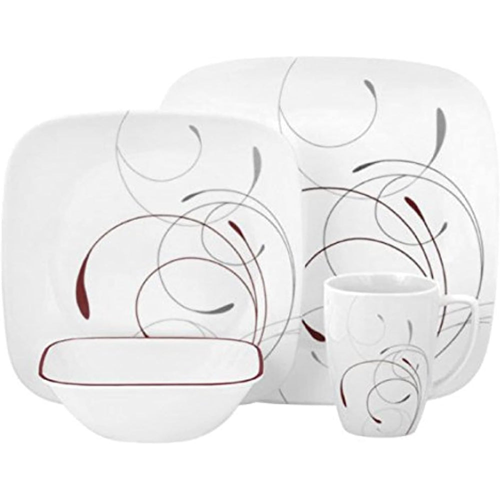 Corelle 16 PCS DINNER SET SQ. SPLENDOR W/MUG