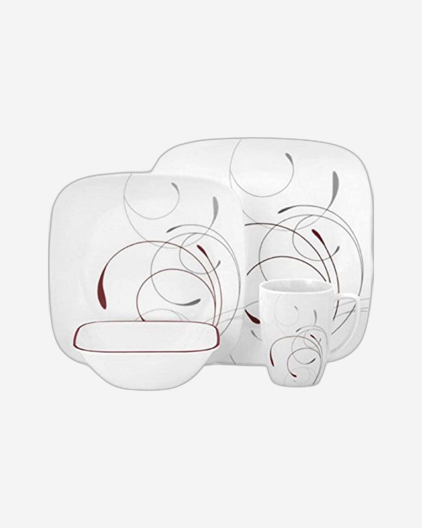 Corelle 16 PCS DINNER SET SQ. SPLENDOR W/MUG