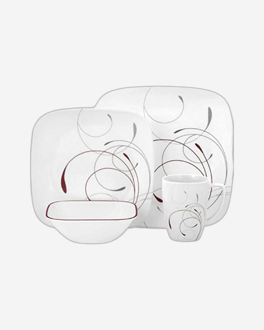 Corelle 16 PCS DINNER SET SQ. SPLENDOR W/MUG