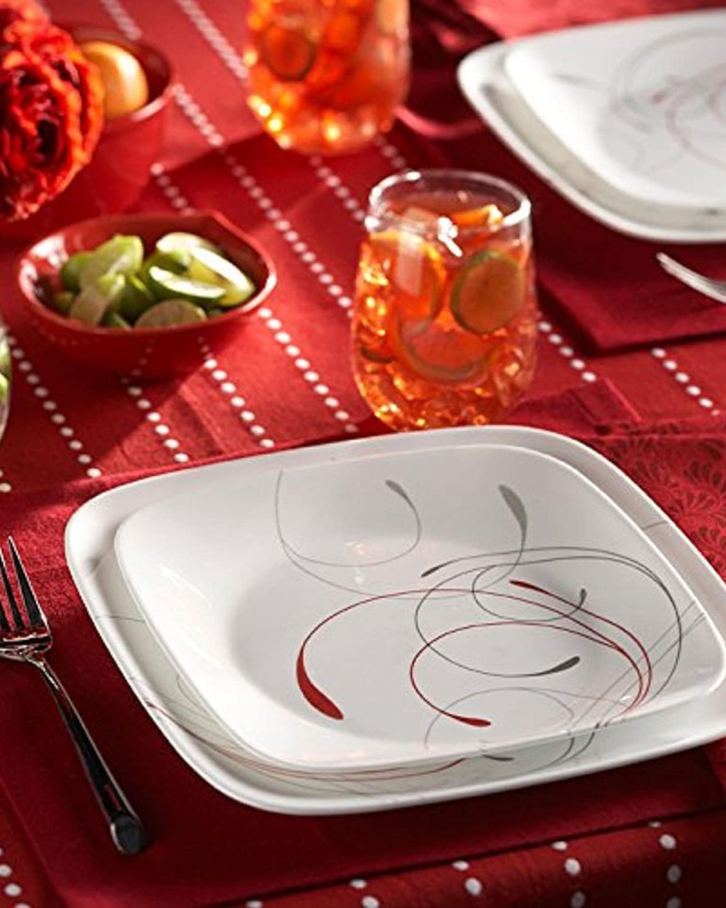 Corelle 16 PCS DINNER SET SQ. SPLENDOR W/MUG