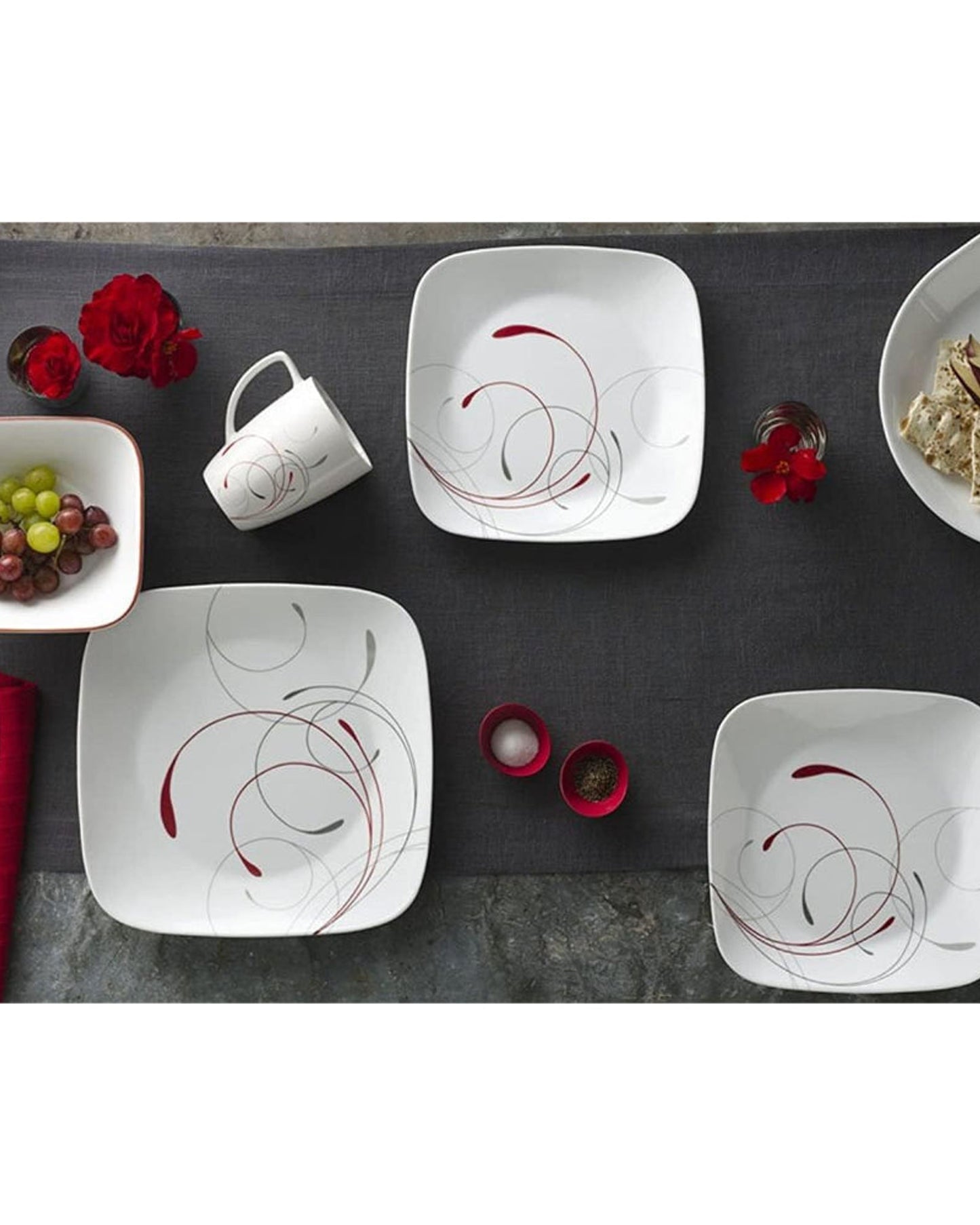 Corelle 16 PCS DINNER SET SQ. SPLENDOR W/MUG