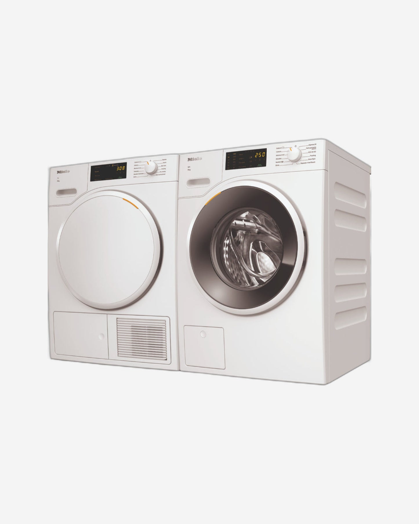 Miele Extra Quiet Washing Machine + Heat Pump Dryer