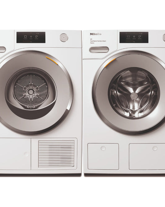 Miele Extra Quiet Washing Machine + Passion T1 Heat-Pump Dryer