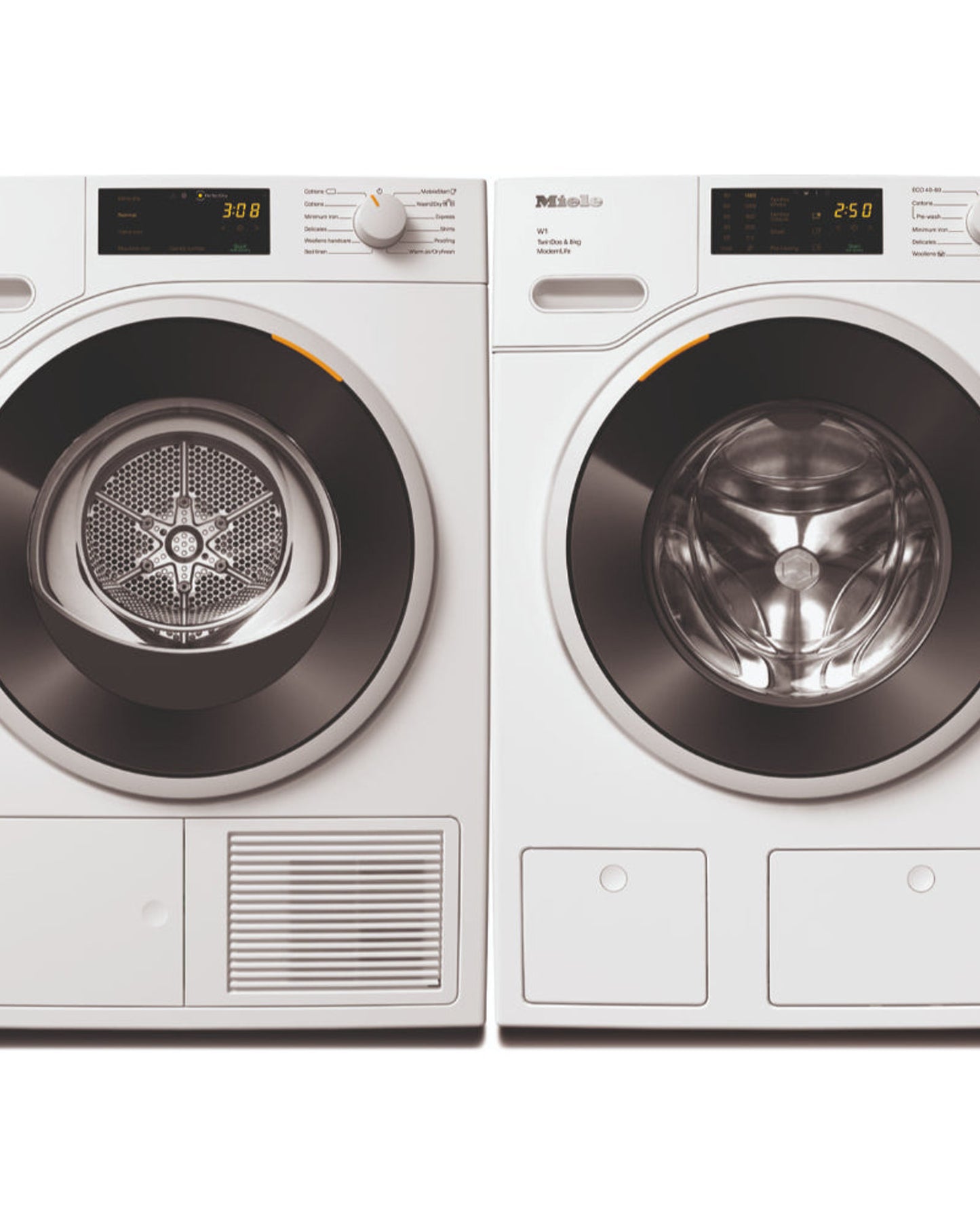 Miele Front Load Washing Machine + Heat Pump Dryer