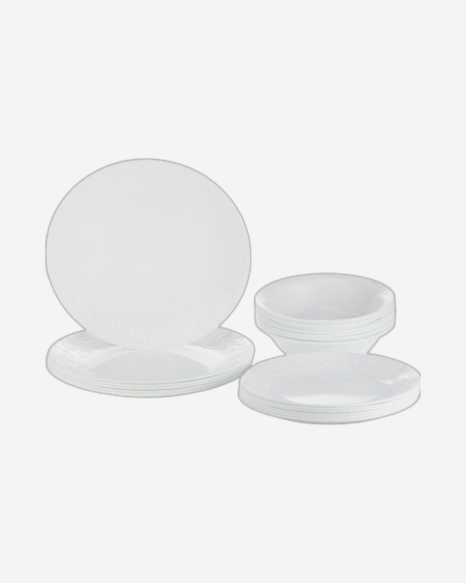 Corelle Bella Faenza Suppenschalen – 4er Set, Geprägt, 530 Ml, Spülmaschinengeeignet