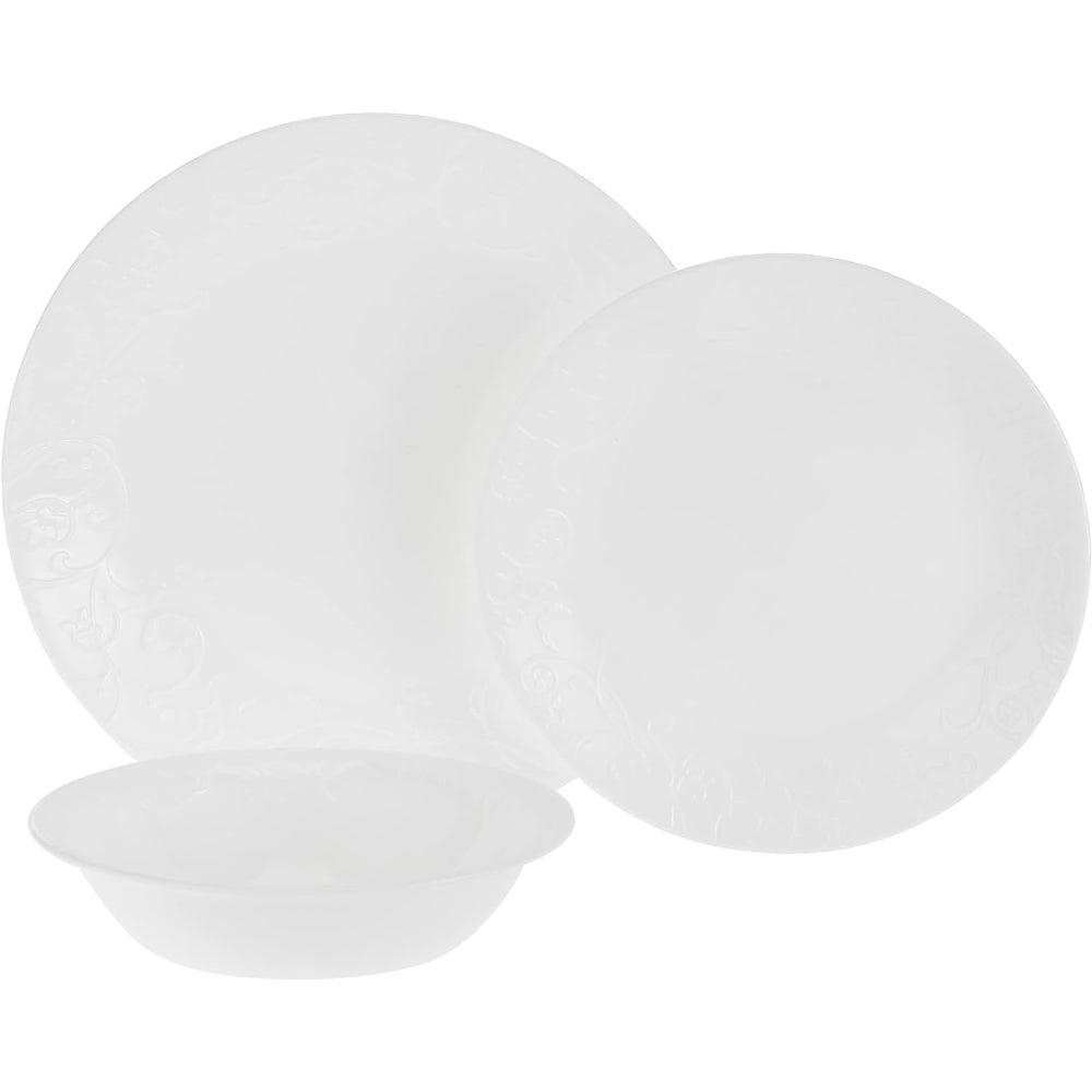 Corelle 18 PCS DINNER SET EMBOSSED BELLA FAENZA