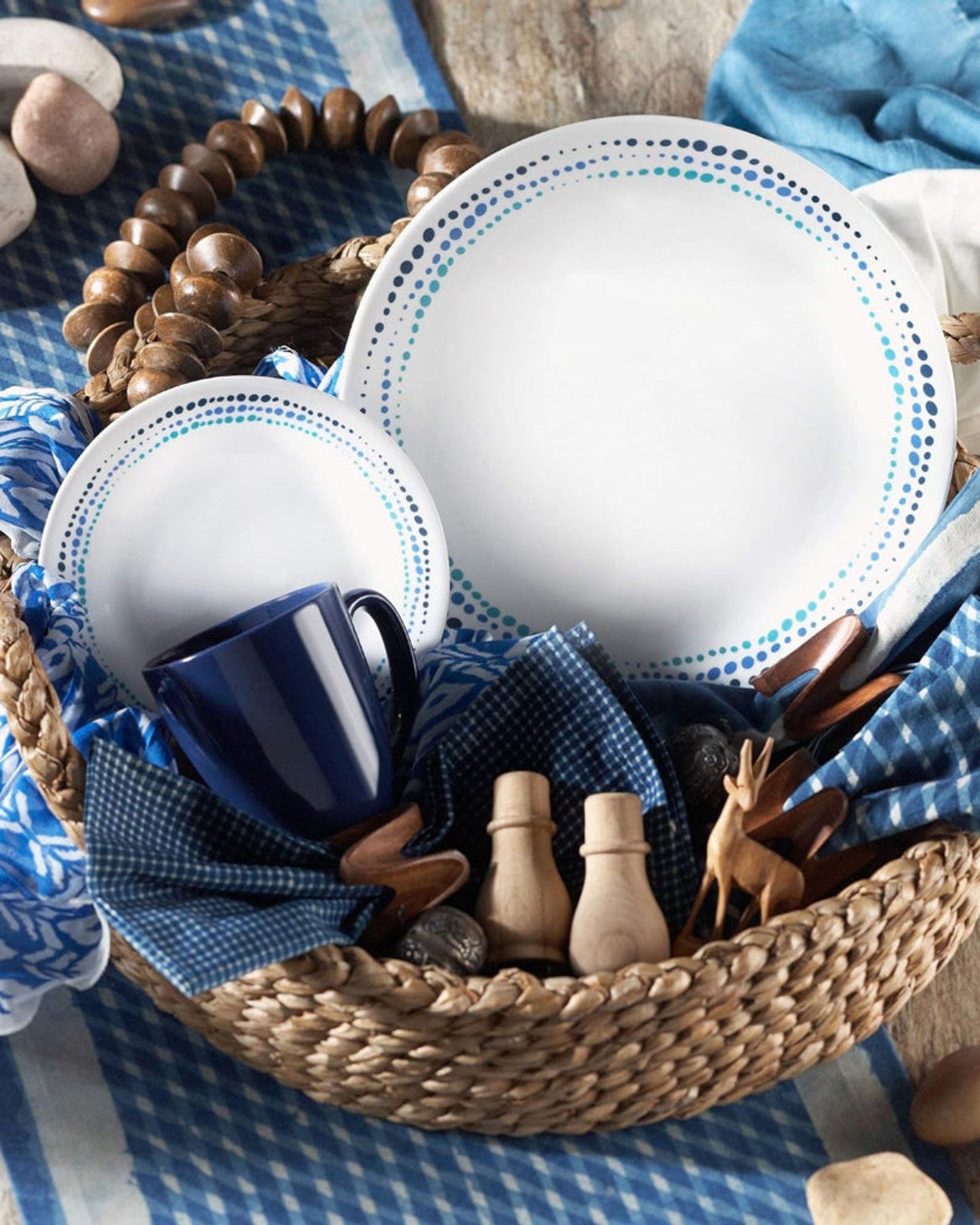 Corelle Dinnerware Set 16Pc Ocean Blue