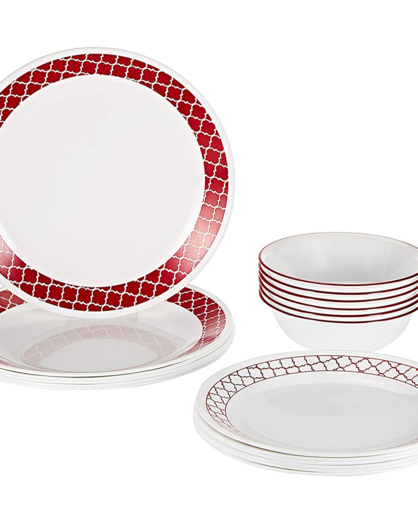 Corelle Dinnerware Set 18Pc Crimson Trellis