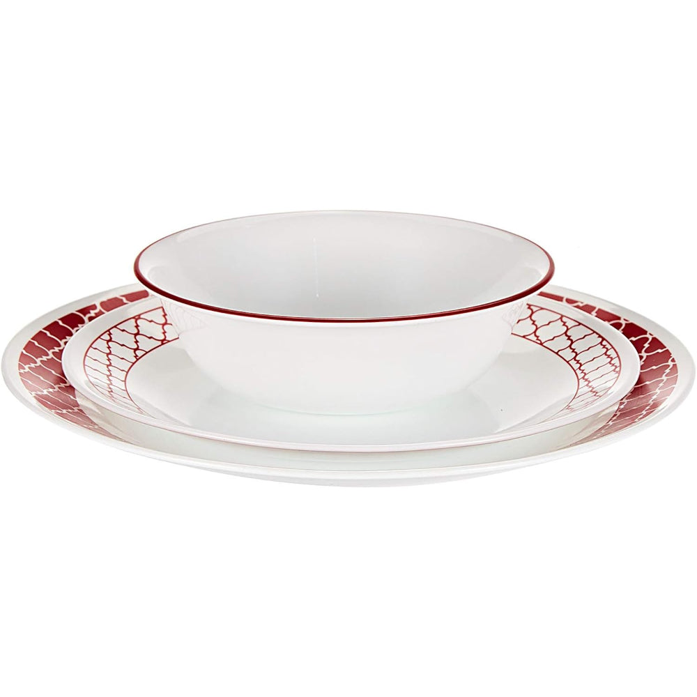 Corelle 18 PCS DINNER SET CRIMSON TRELLIS