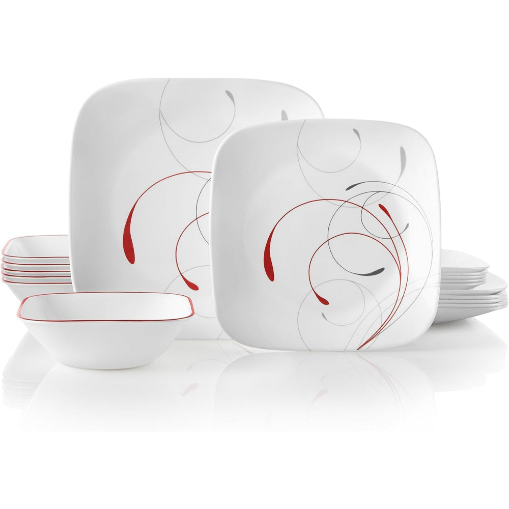 Corelle 18 PCS SQ. DINNER SET SPLENDOR(1134338)1X18 CORELLE