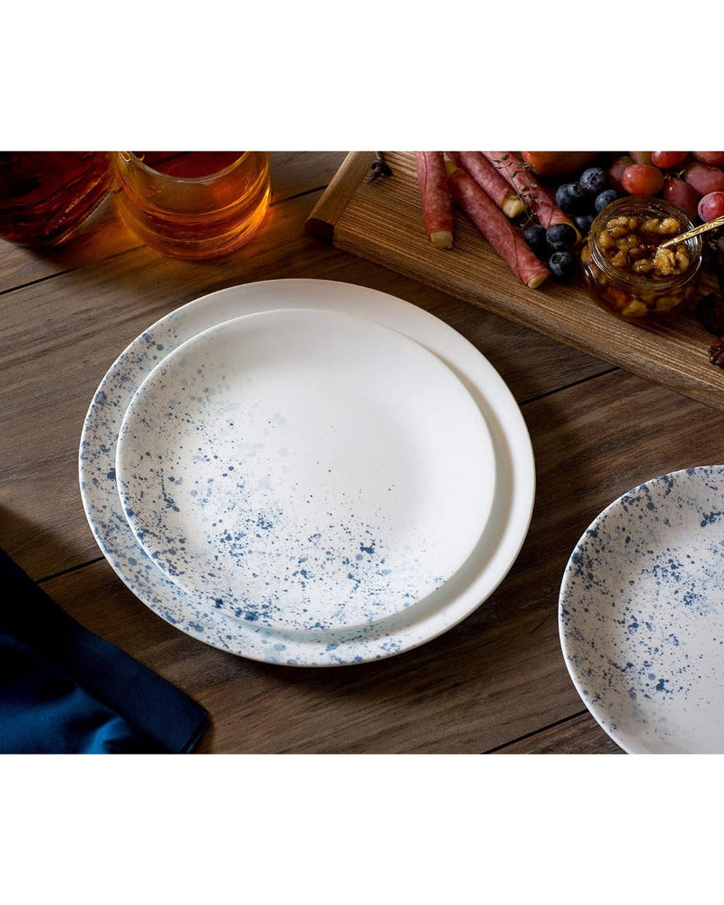 Corelle 18 PCS DINNER SET INDIGO SPECKLE