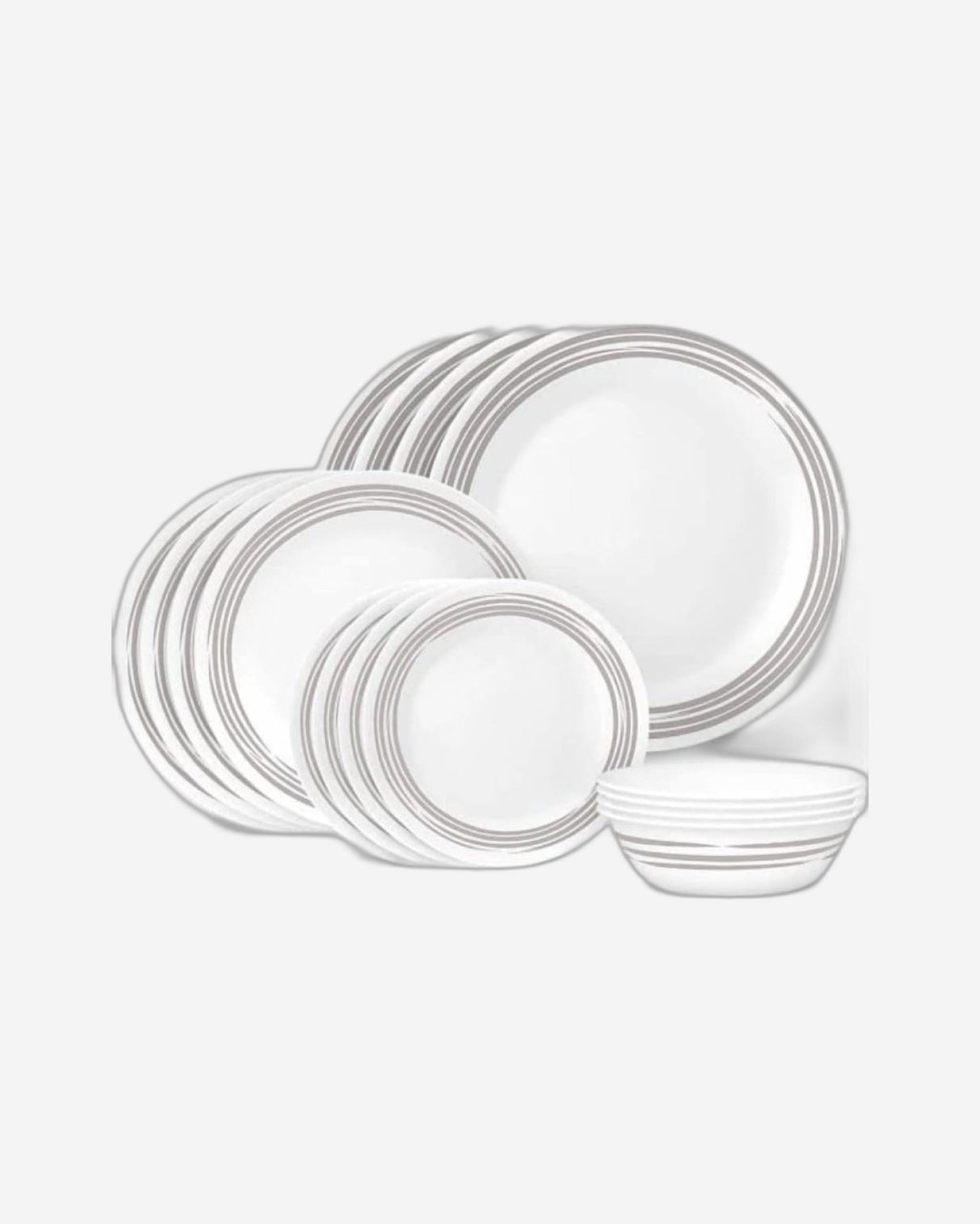 Corelle Dinnerware Set 16Pc Brushed Silver