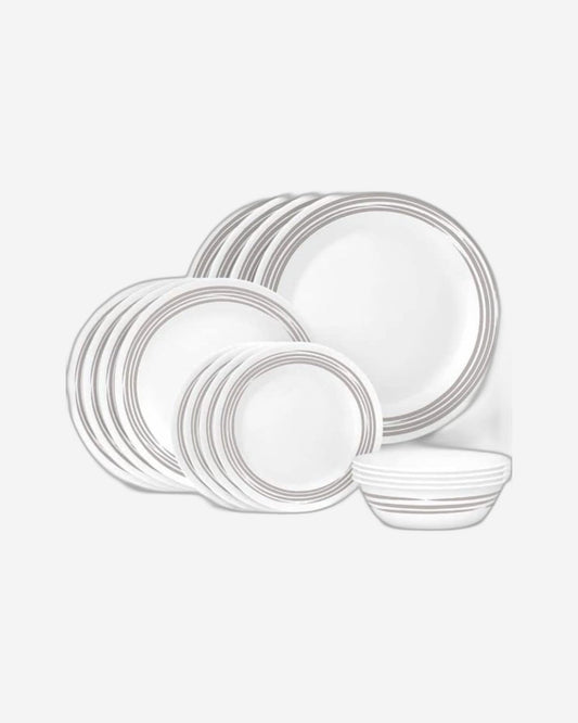 Corelle Dinnerware Set 16Pc Brushed Silver