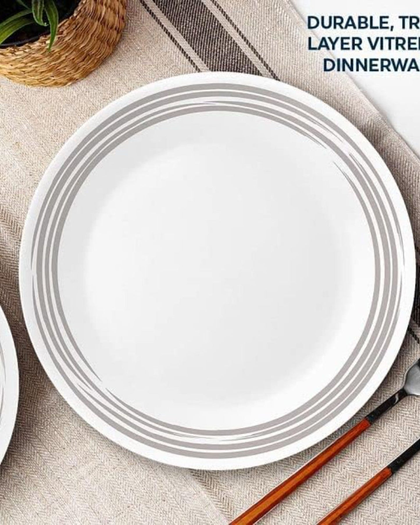 Corelle Dinnerware Set 16Pc Brushed Silver